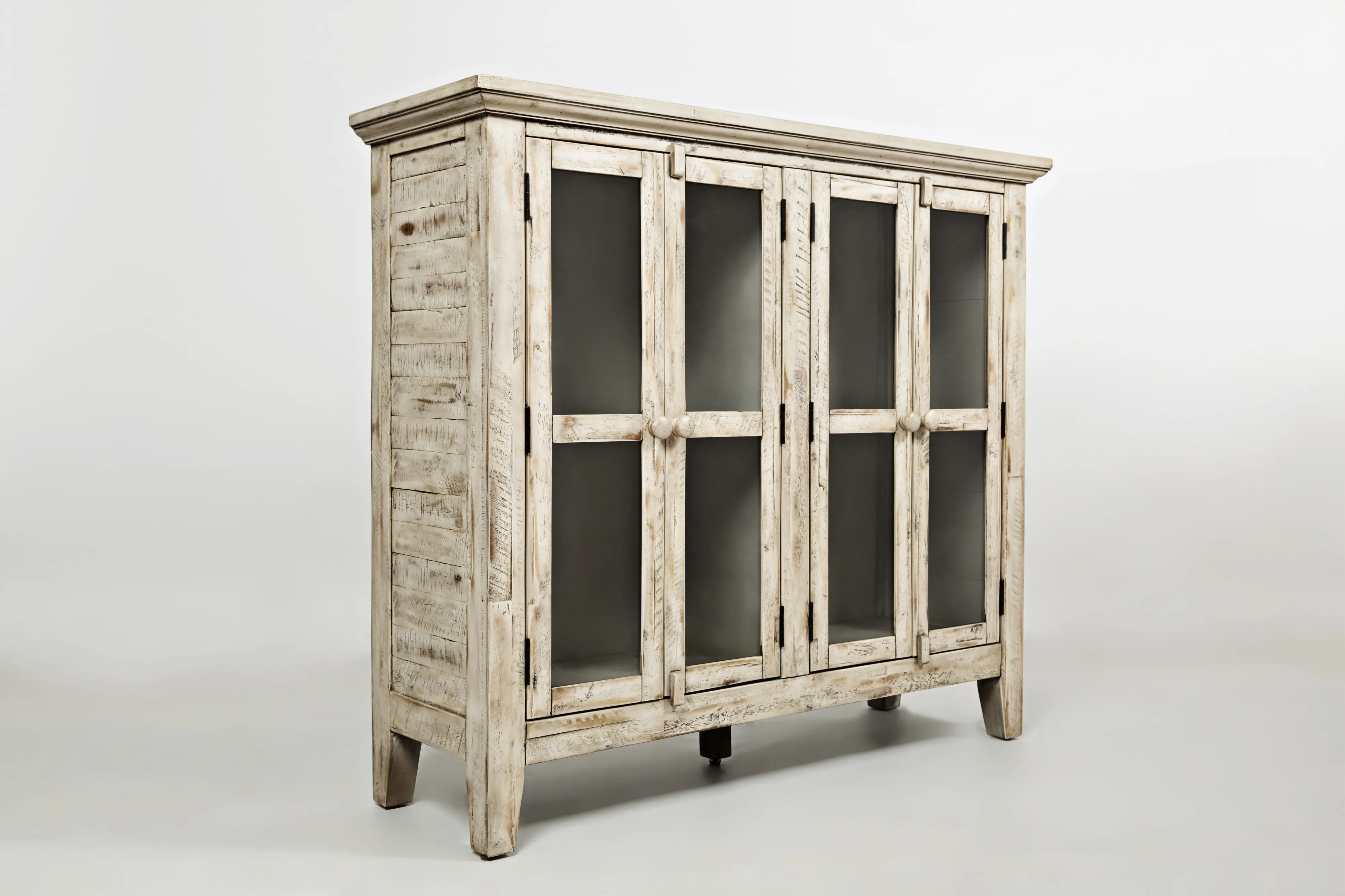 Rustic Shores Cream Scrimshaw Accent Cabinet-2