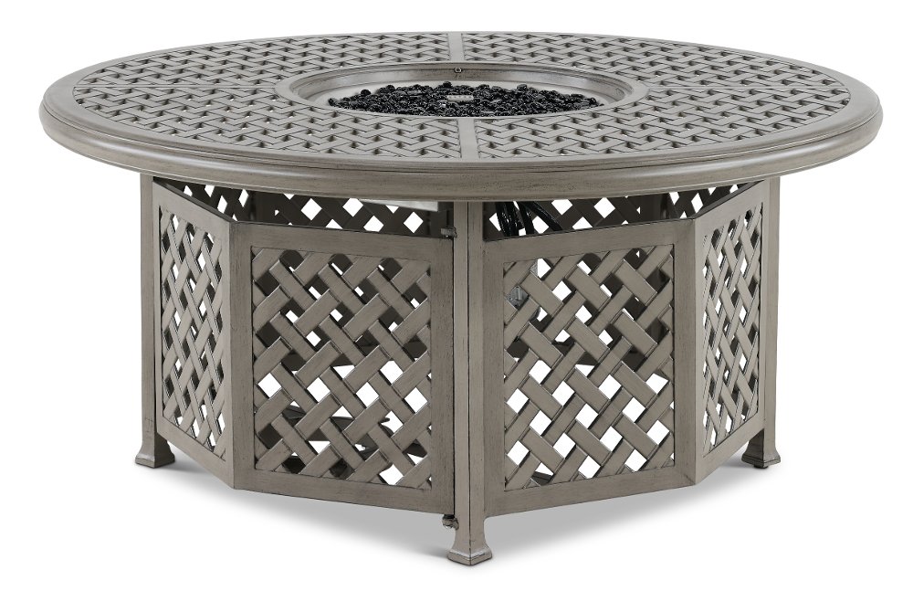 Macan Gray Patio Fire Pit with Accessories