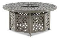Macan Gray Patio Fire Pit with Accessories
