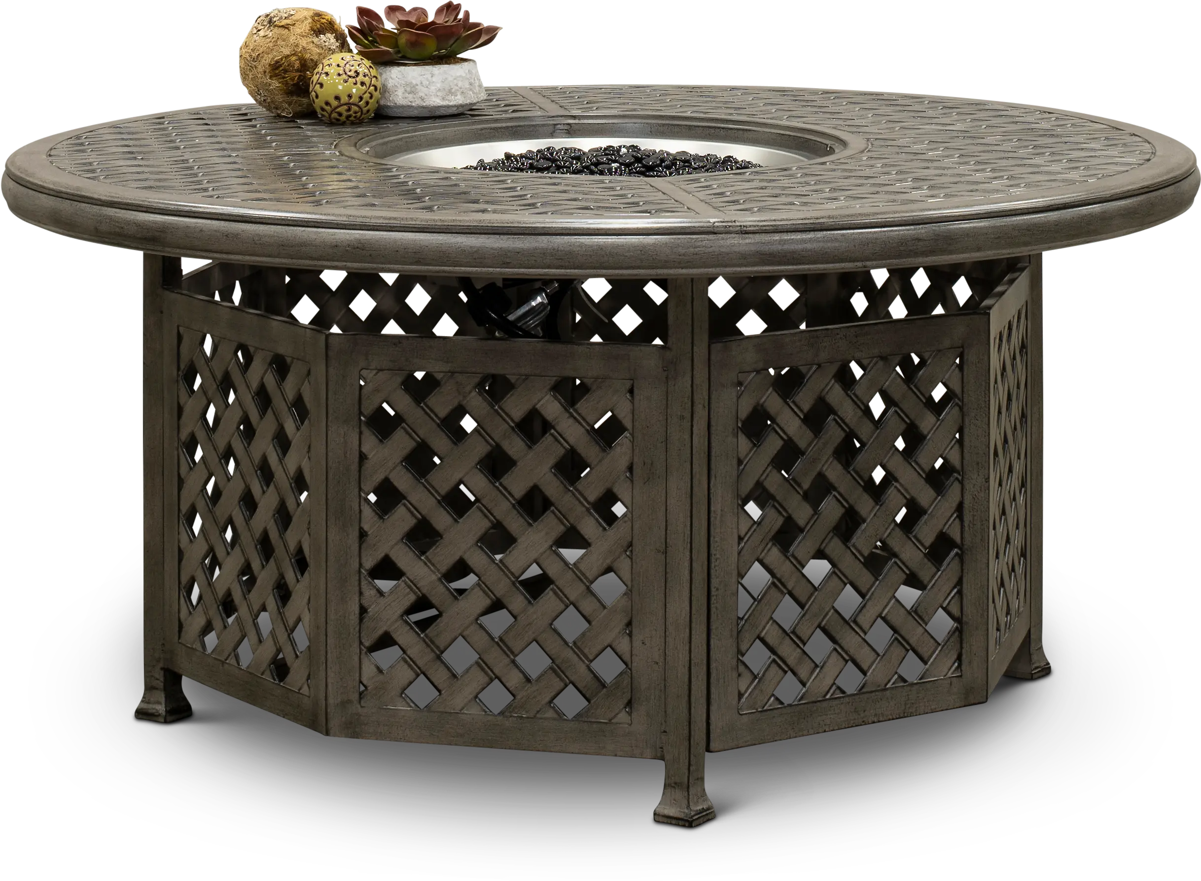 Macan Gray Patio Fire Pit with Accessories-5