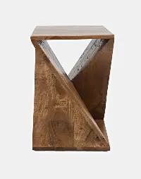 Global Archive Solid Mango Wood Accent Table