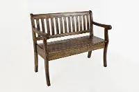 Artisan Dakota Oak Craft Slat Back Storage Bench