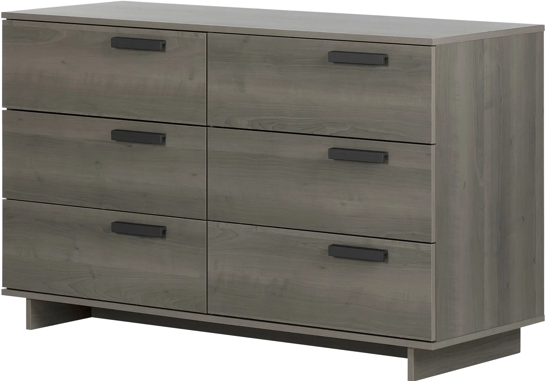 12227 Modern Gray Maple 6 Drawer Double - South Shore-1
