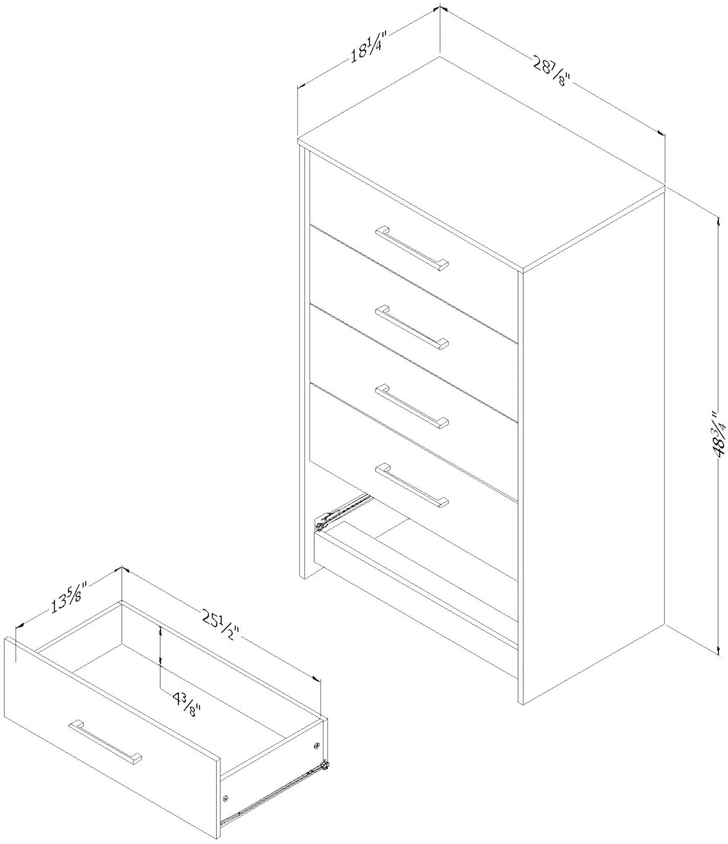 12228 Modern Weathered Oak and Brown 5 Drawer Chest - South Shore-7