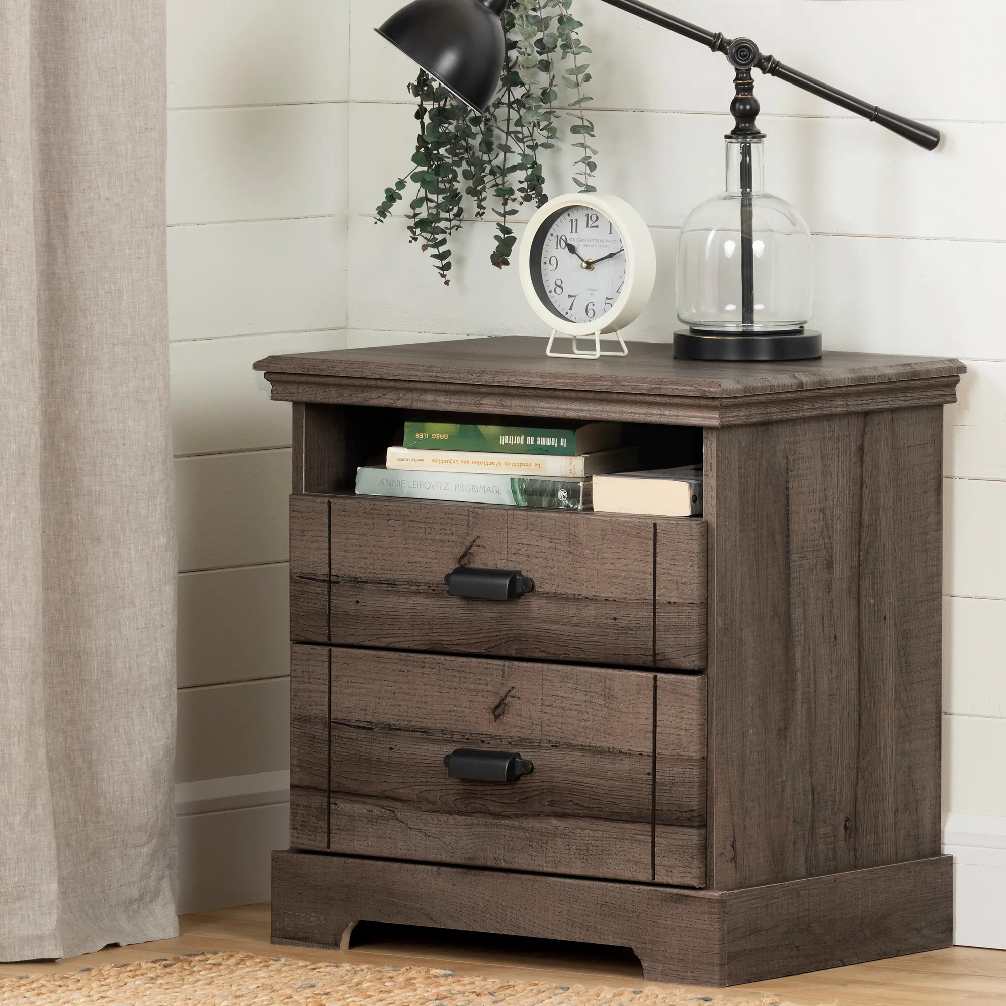 11907 Classic Cottage Oak Brown Nightstand - South Shore-2
