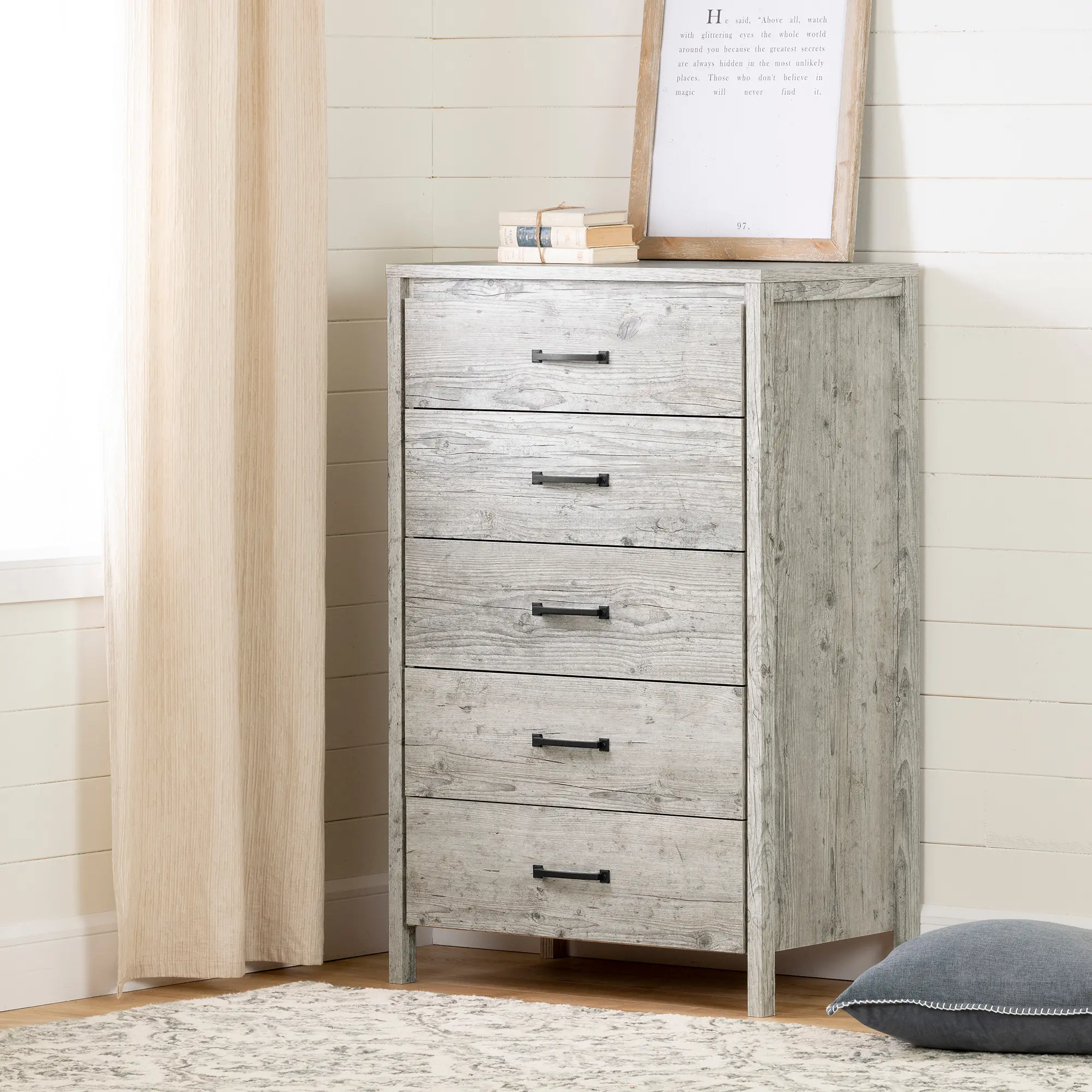 11897 Gravity Contemporary Rustic Seaside Pine Chest of Drawers - South Shore-2