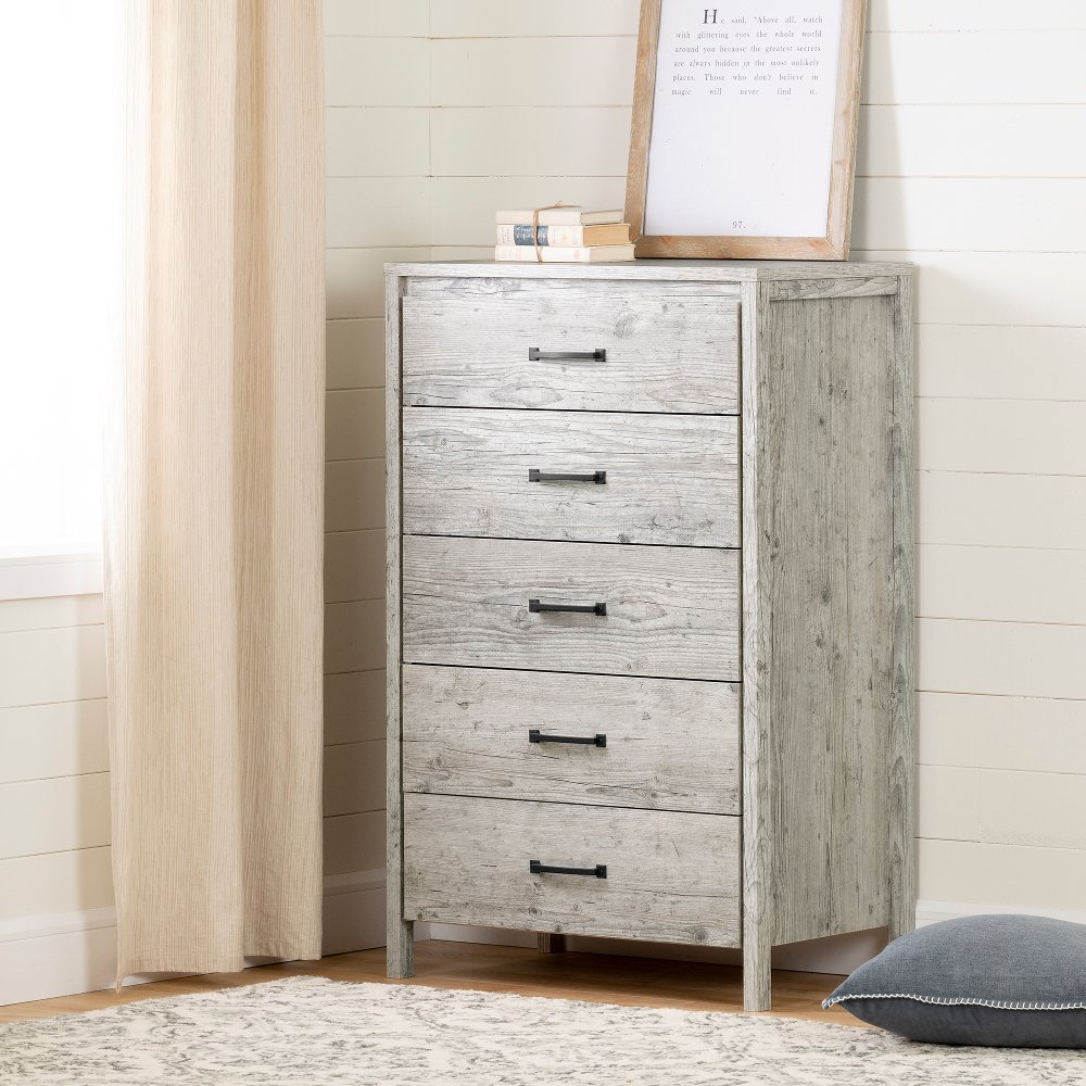 Gravity Contemporary Rustic Seaside Pine Chest of Drawers - South Shore