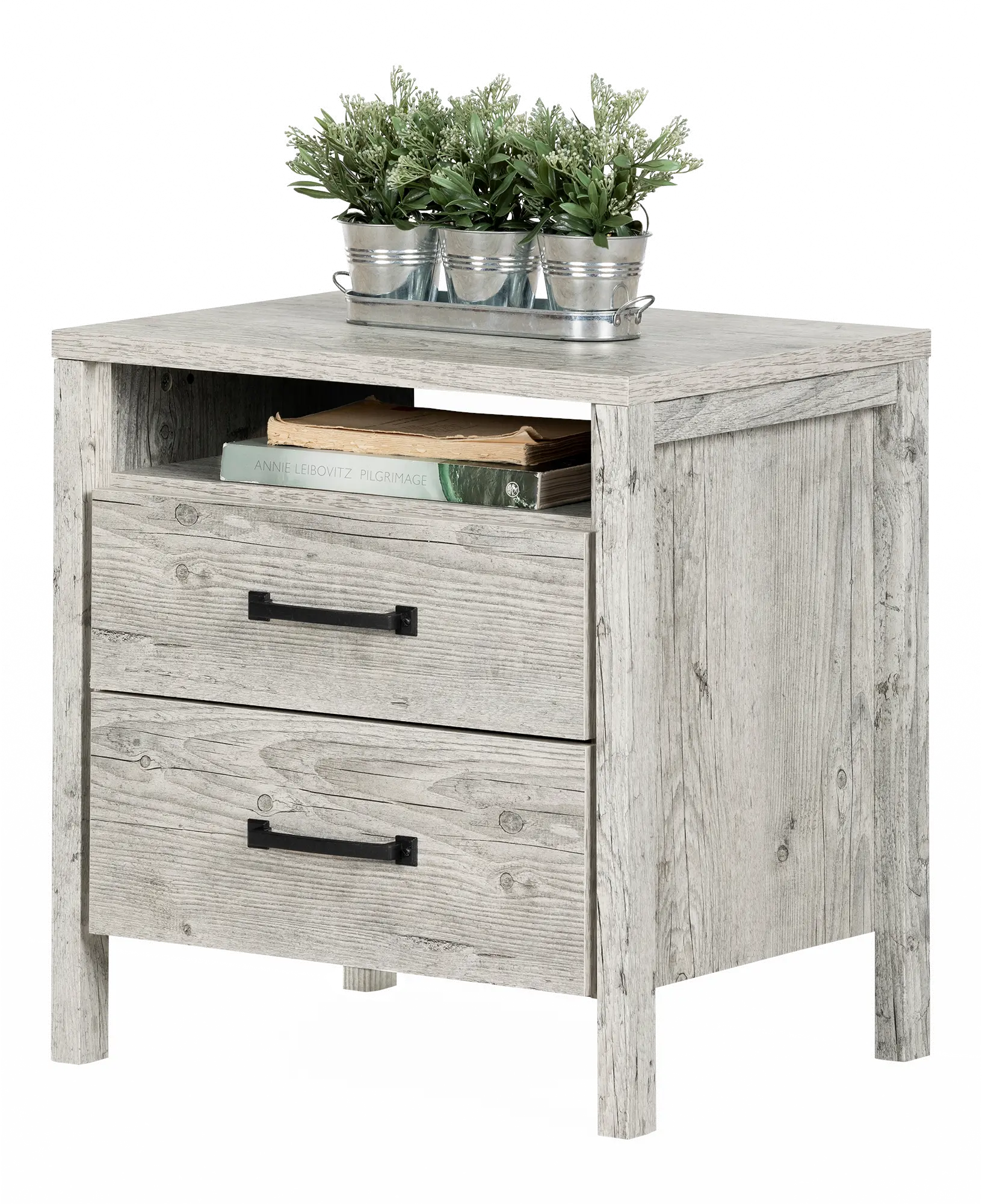 11898 Gravity Contemporary Rustic Seaside Pine Nightstand - South Shore-6