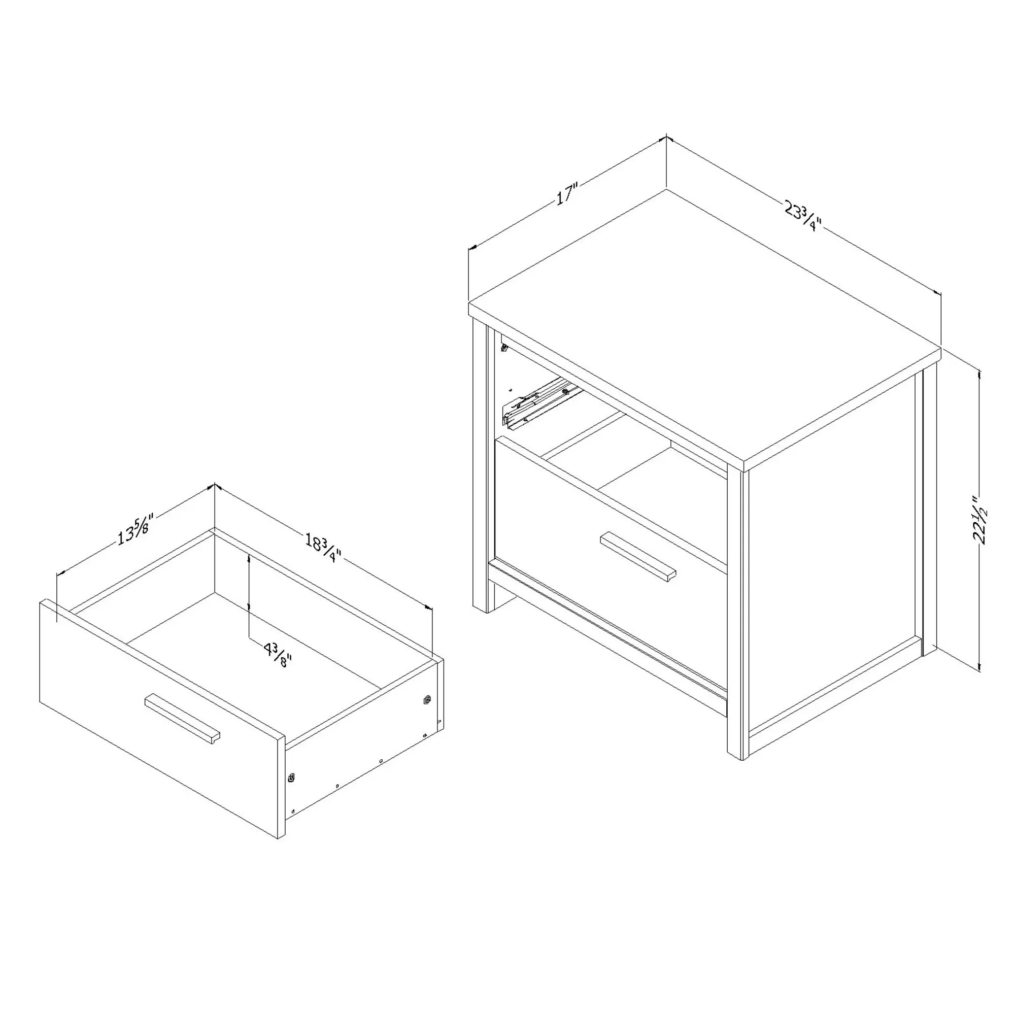 11938 Tao Modern Walnut 2 Drawer Nightstand - South Shore-7