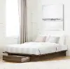 11939 Tao Modern Walnut Platform Full/Queen Storage Bed - South Shore