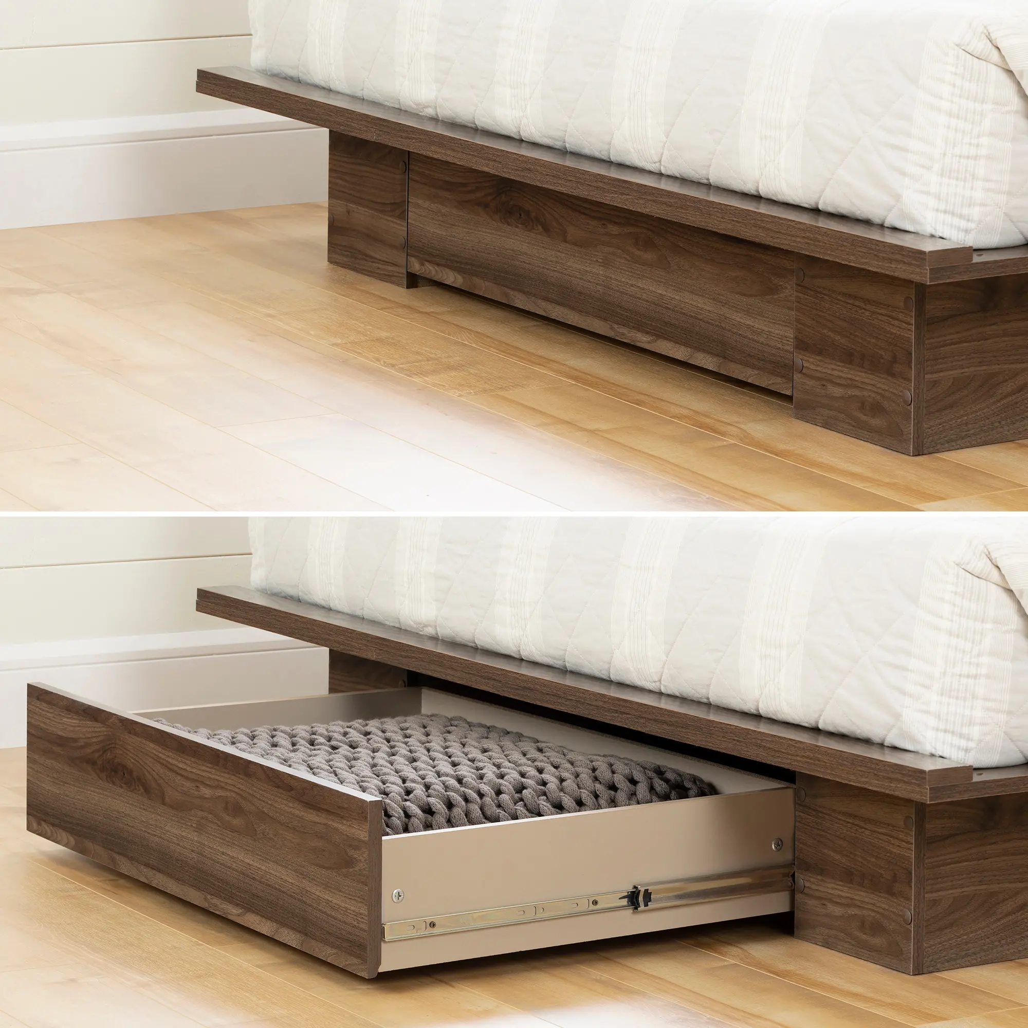 11939 Tao Modern Walnut Platform Full/Queen Storage Bed - South Shore-3