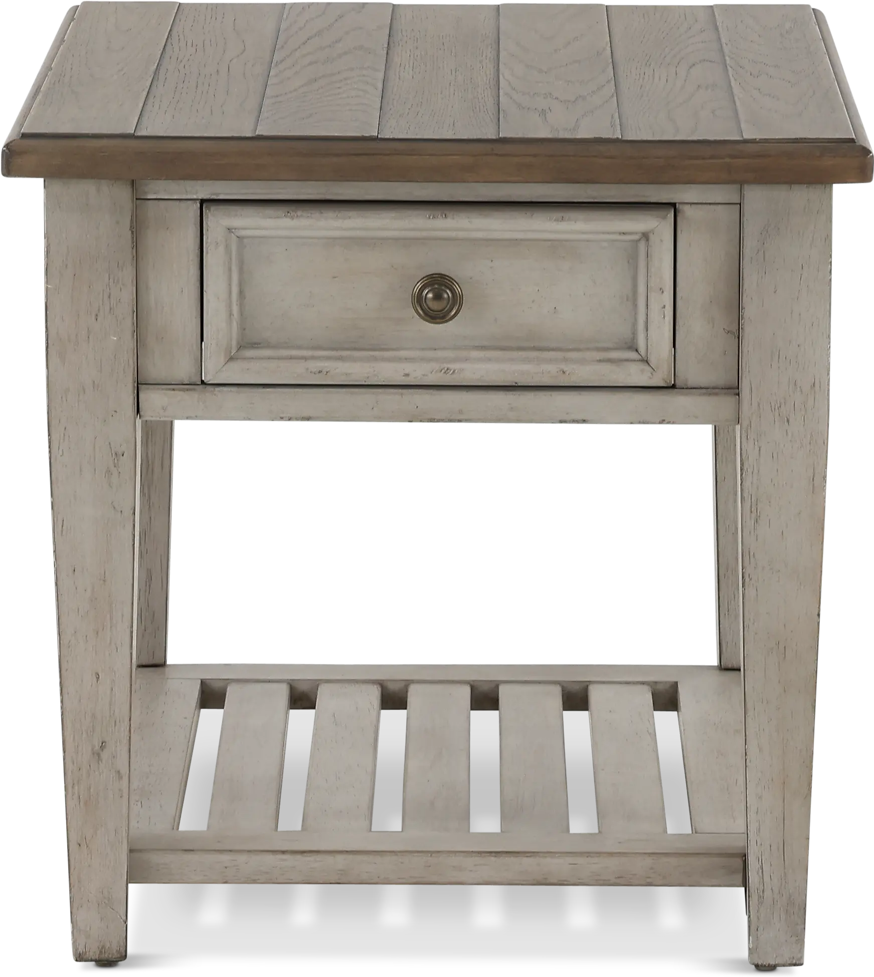 824-OT1020 Heartland Weathered White Oak End Table with Drawer-4