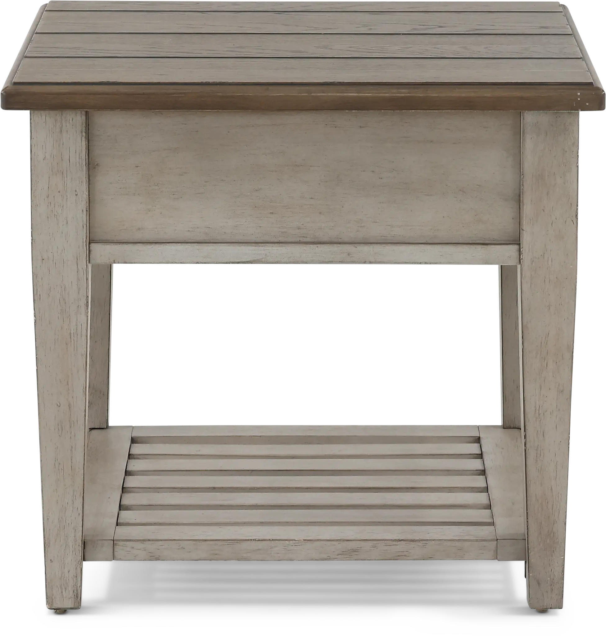 824-OT1020 Heartland Weathered White Oak End Table with Drawer-5
