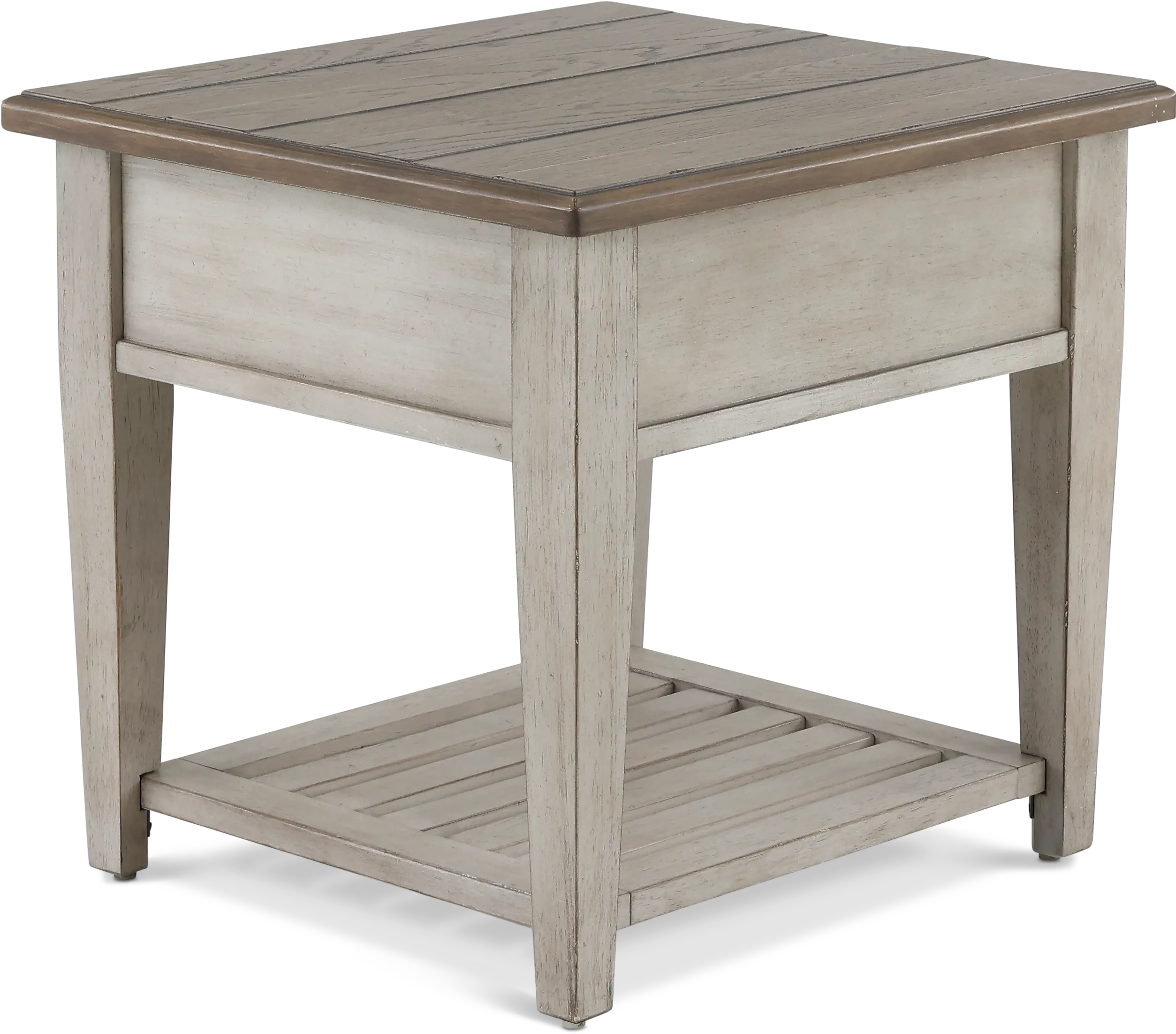 824-OT1020 Heartland Weathered White Oak End Table with Drawer-6
