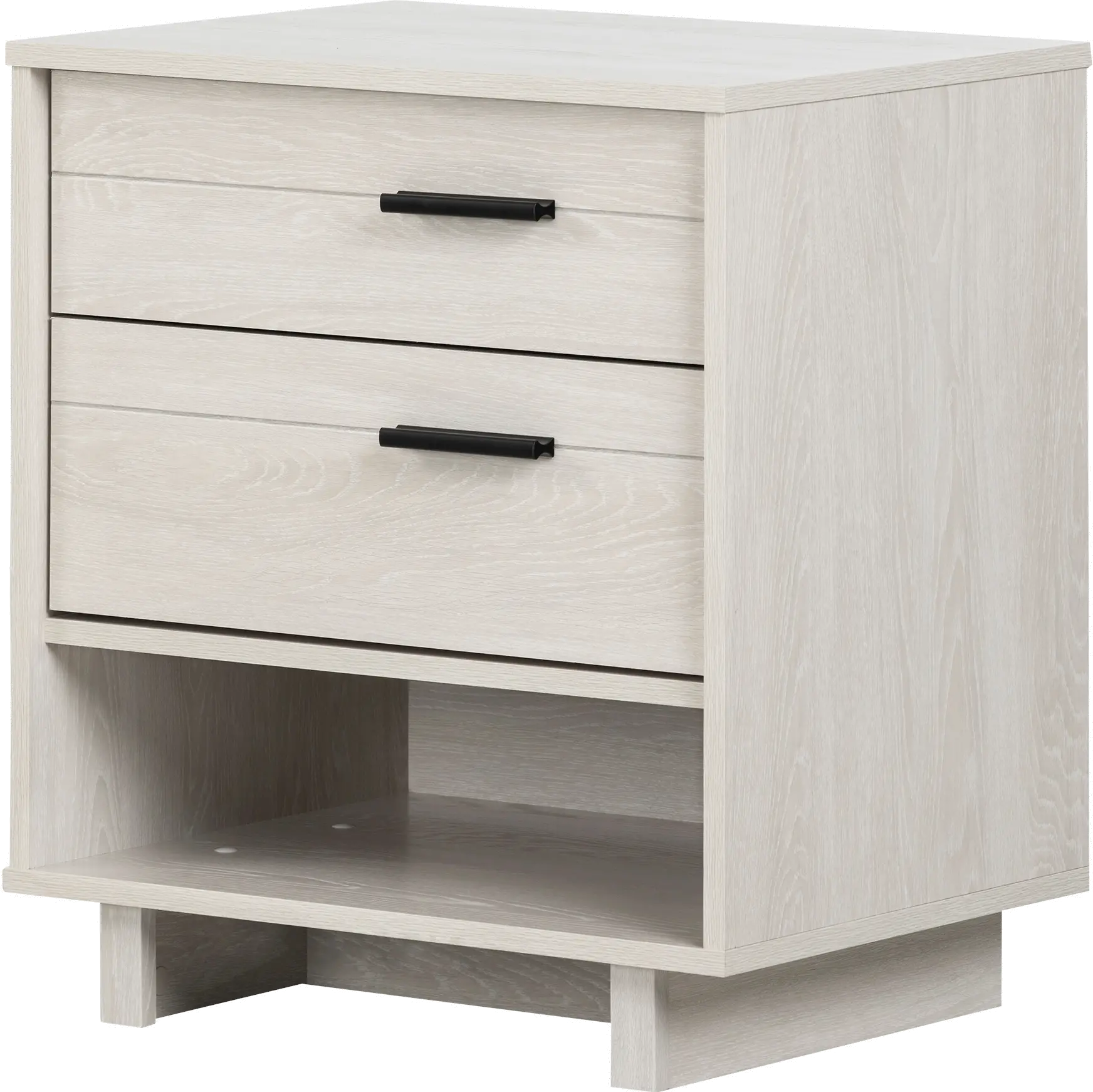 11954 Modern Light Gray Nightstand with Sliding Shelf - South Shore-1