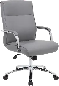 Modern Executive Series Gray CareSoft Vinyl Office Chair