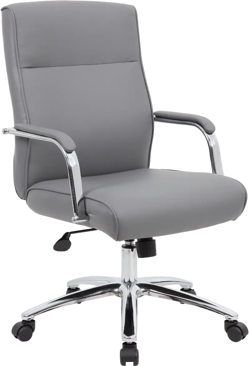 Modern Executive Series Gray CareSoft Vinyl Office Chair