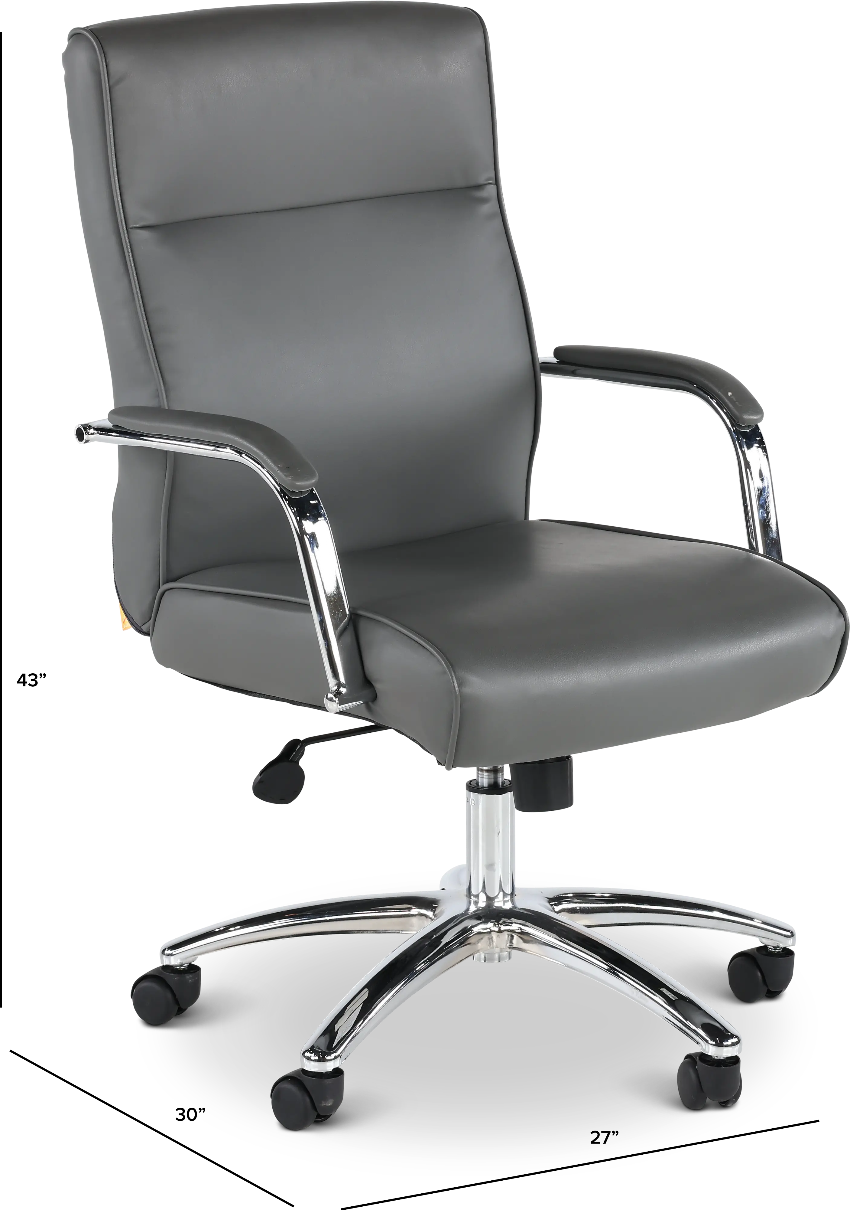 Modern Executive Series Gray CareSoft Vinyl Office Chair-2