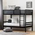 11819 Industrial Modern Black Twin-over-Twin Bunk Bed - South Shore
