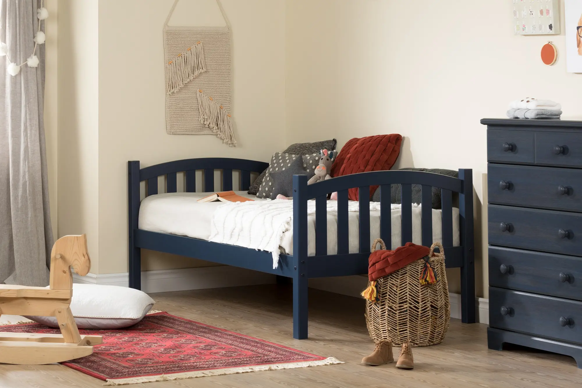 11820 Cottage Navy Blue Twin-over-Twin Bunk Bed - South Shore-6