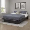 10441 Contemporary Gray Oak Full Platform Bed - South Shore