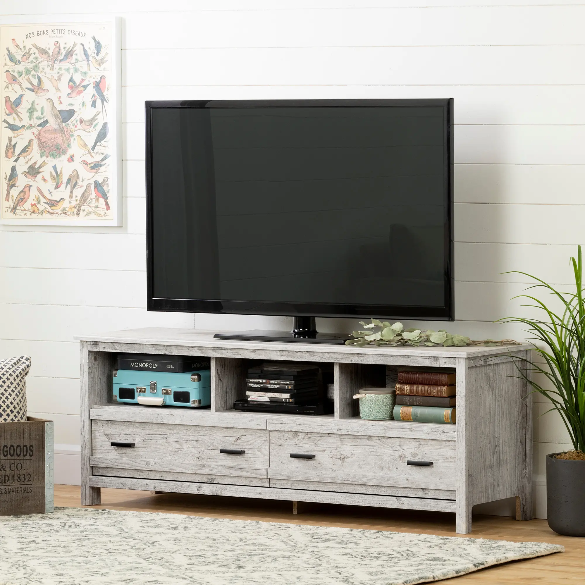 11887 Exhibit 60 inch Seaside Pine TV Stand - South Shore-2