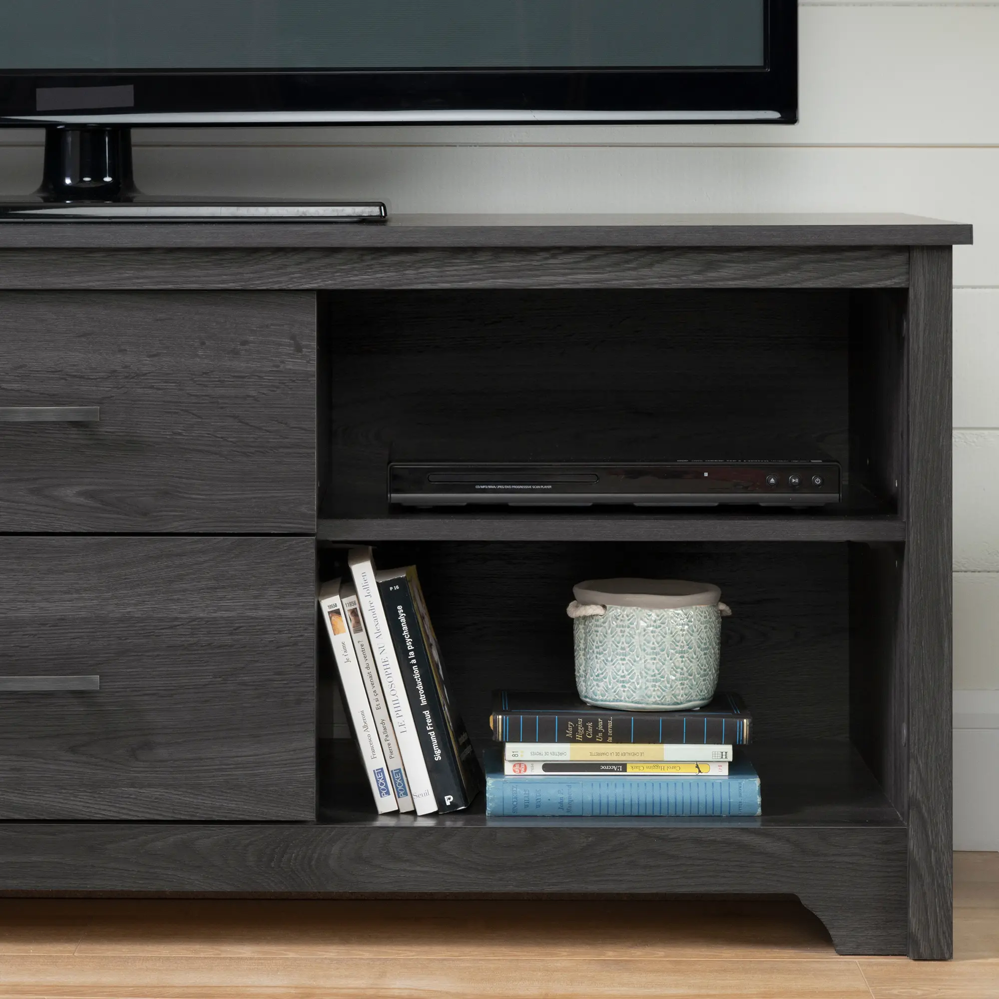 11839 Fusion 60 Inch Gray Oak TV Stand - South Shore-3
