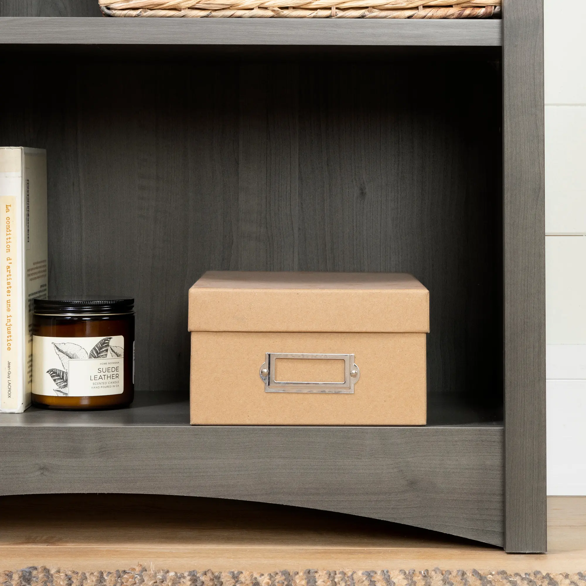 12205 Artwork Gray Maple 4-Shelf Bookcase - South Shore-3
