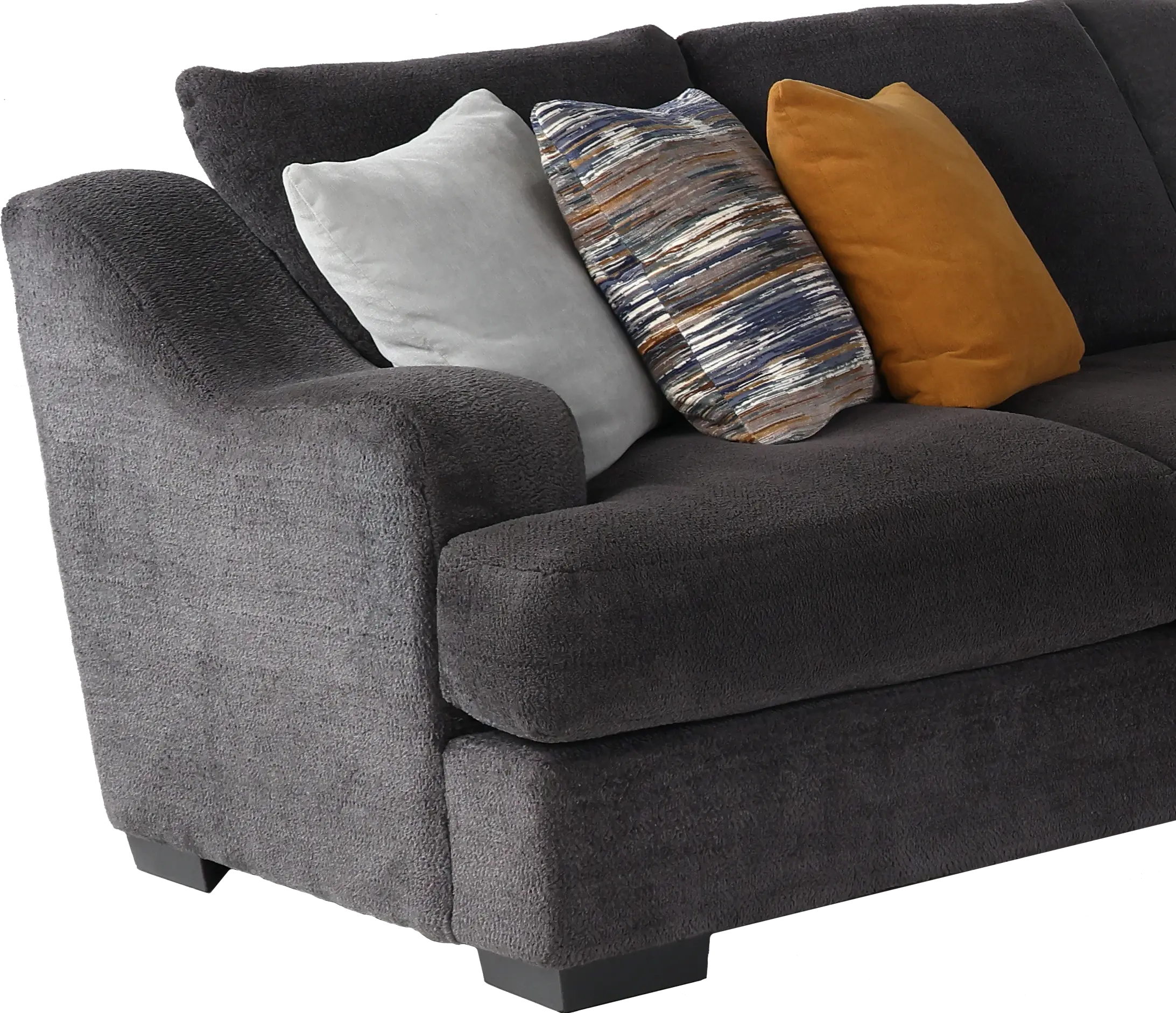 4PC/CLNGER/GRPHT/OP2 Challenger Gray 4 Piece Sectional-1