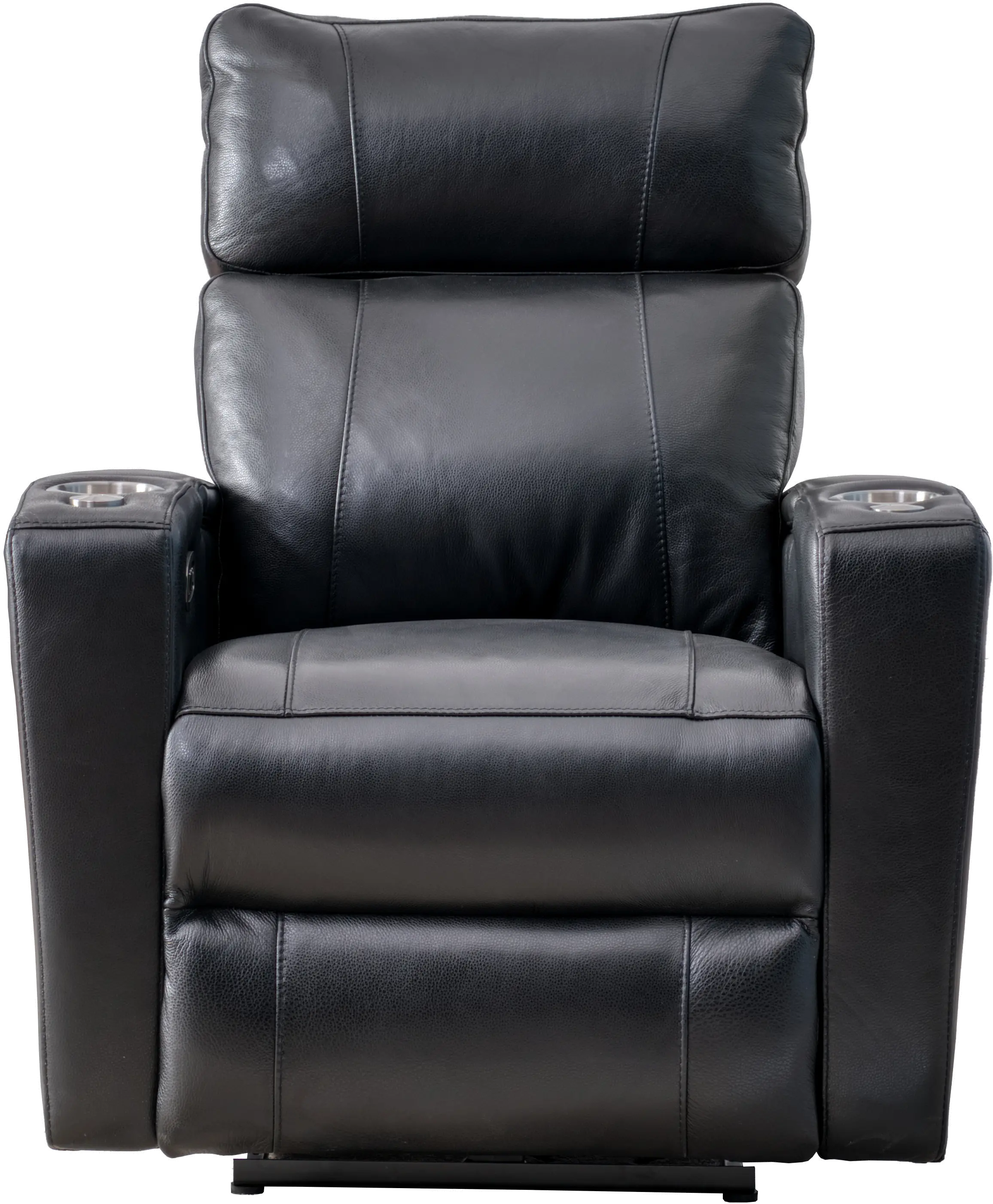Carter Black Leather-Match Triple Power Theater Recliner-1