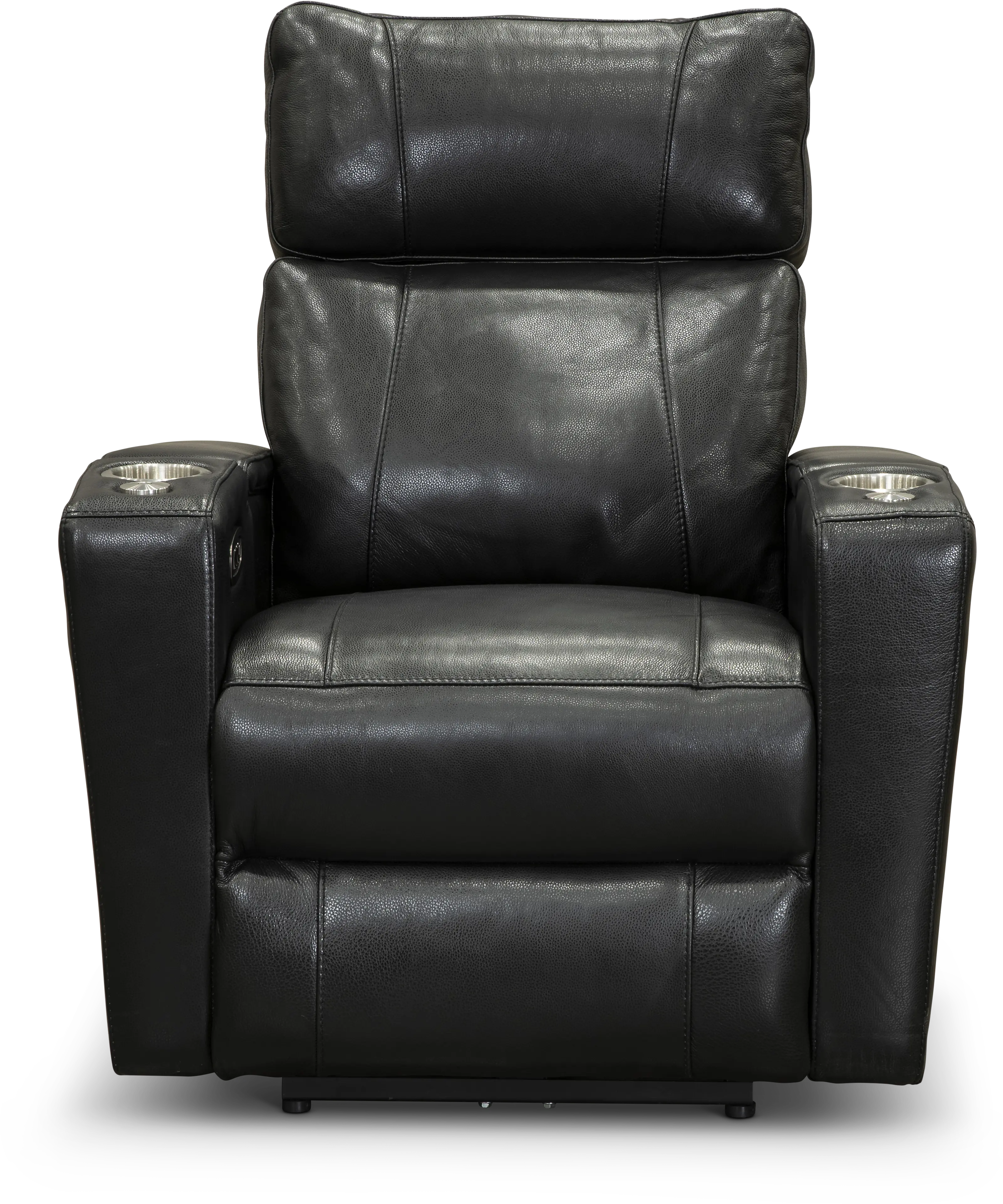Carter Black Leather-Match Triple Power Theater Recliner-14