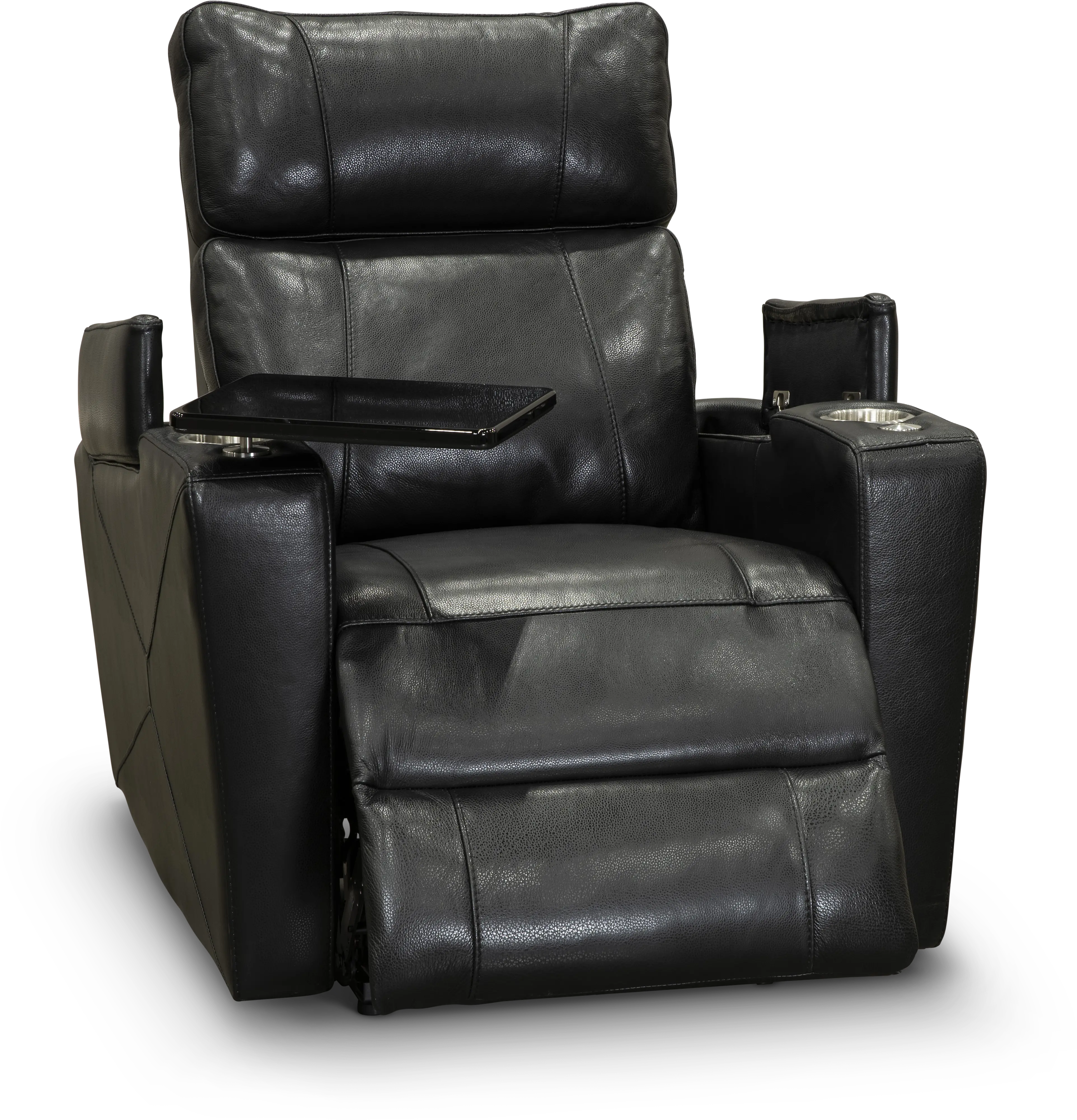 Carter Black Leather-Match Triple Power Theater Recliner-17