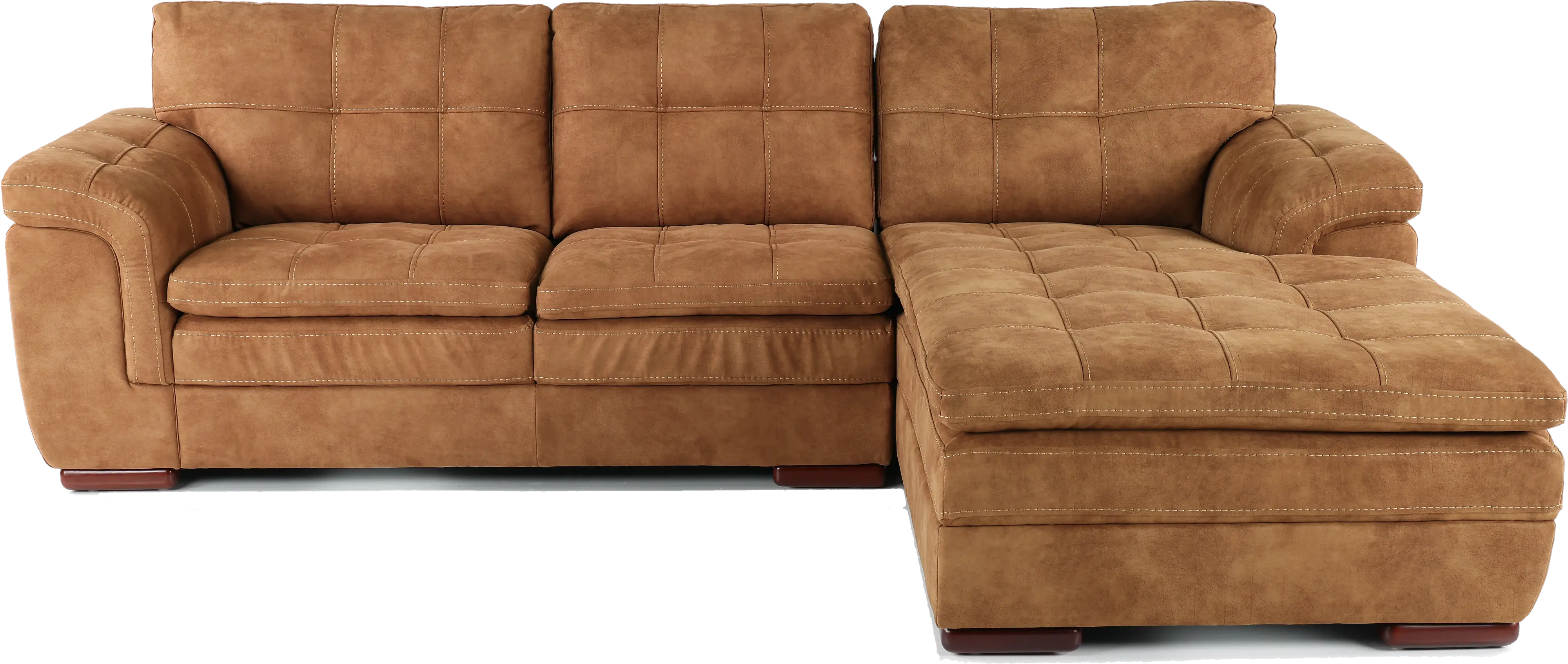 Sandy Brown 2 Piece Chaise Sectional-1