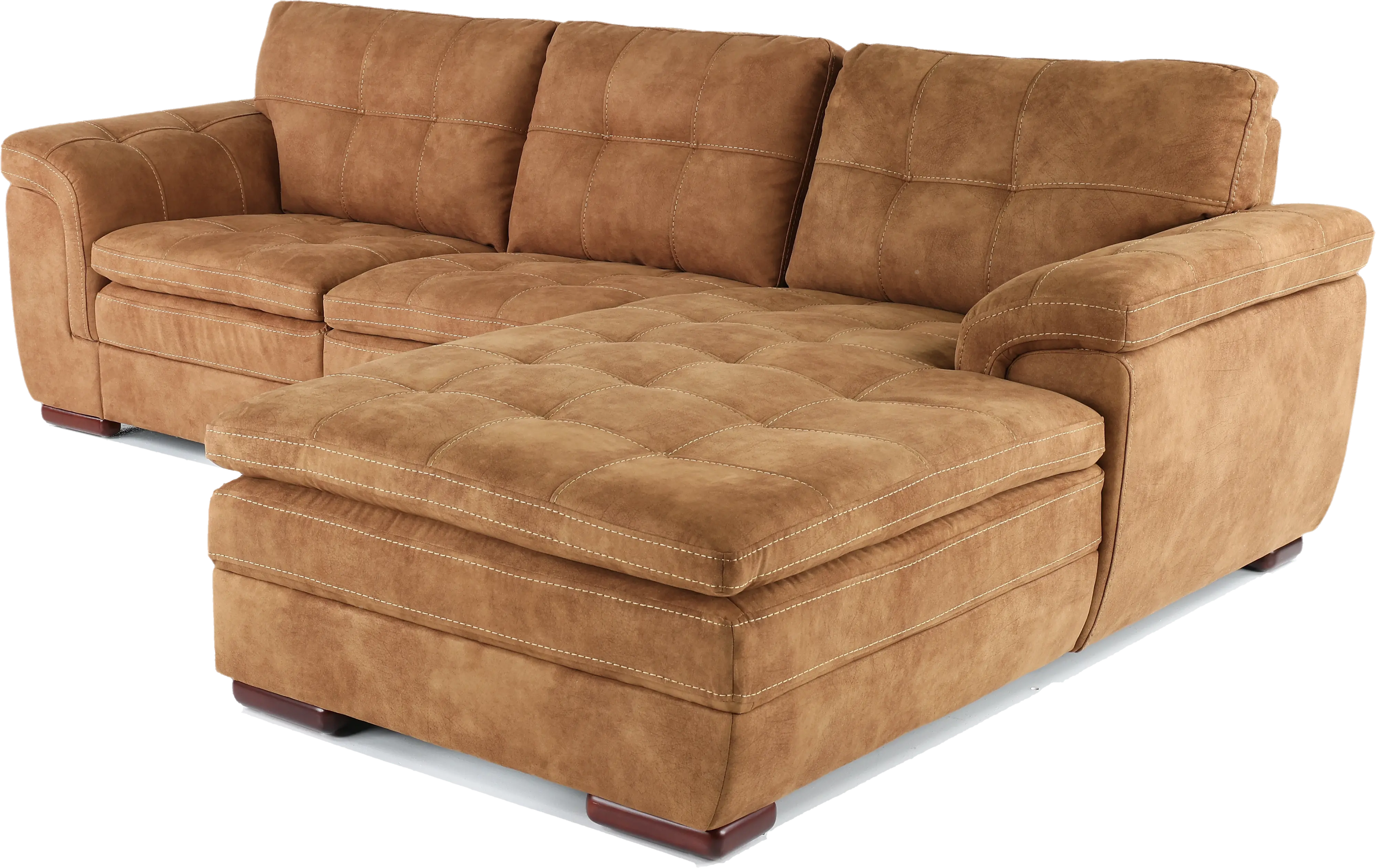Sandy Brown 2 Piece Chaise Sectional-4