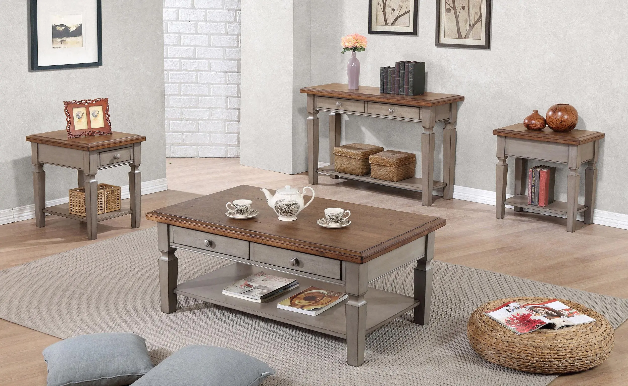 Barnwell Two Tone Coffee Table-2