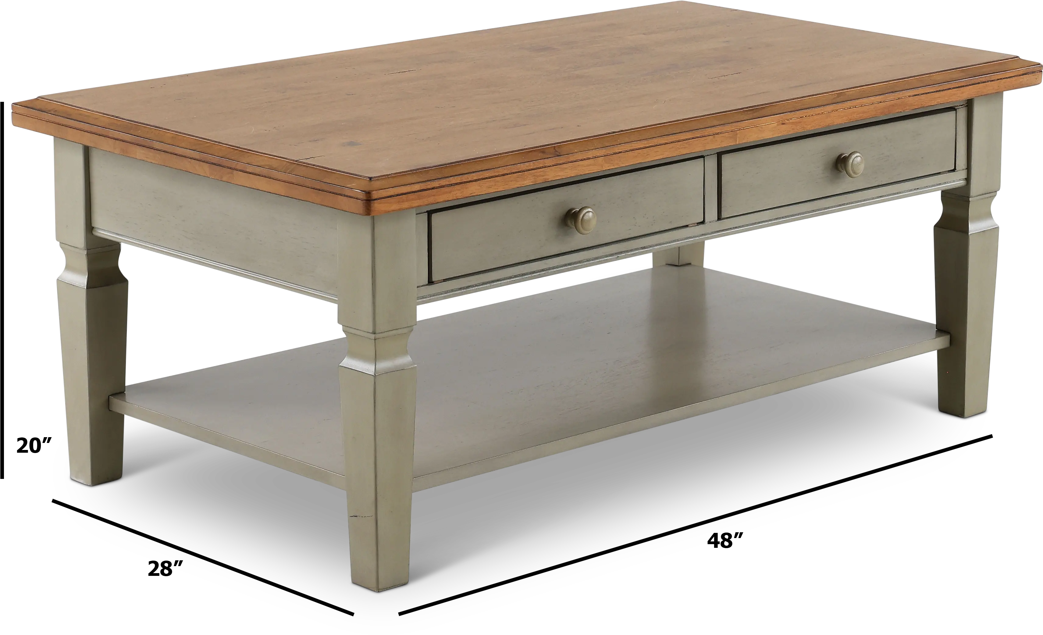 Barnwell Two Tone Coffee Table-3