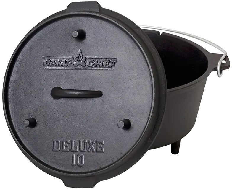 DO10 Camp Chef 6 Quart Deluxe 10 Inch Dutch Oven - Cast Iron-1