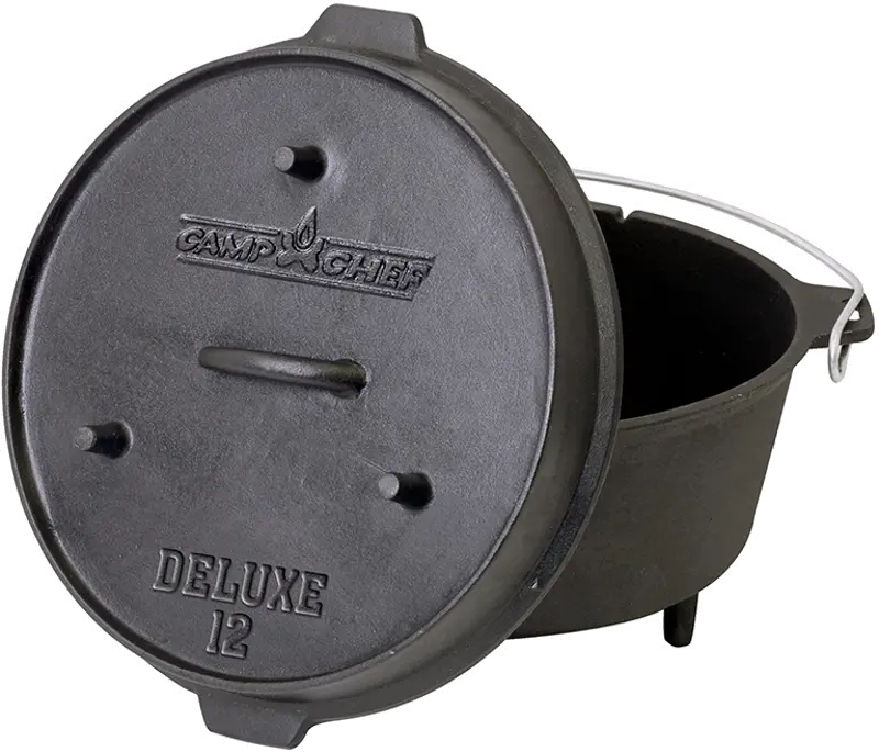 Camp Chef 9.3 Quart Deluxe 12 Inch Dutch Oven - Cast Iron