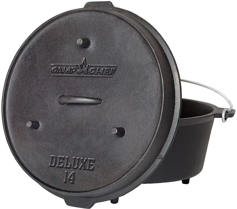 DO14 Camp Chef 12 Quart Deluxe 14 Inch Dutch Oven- Cast Iron-1