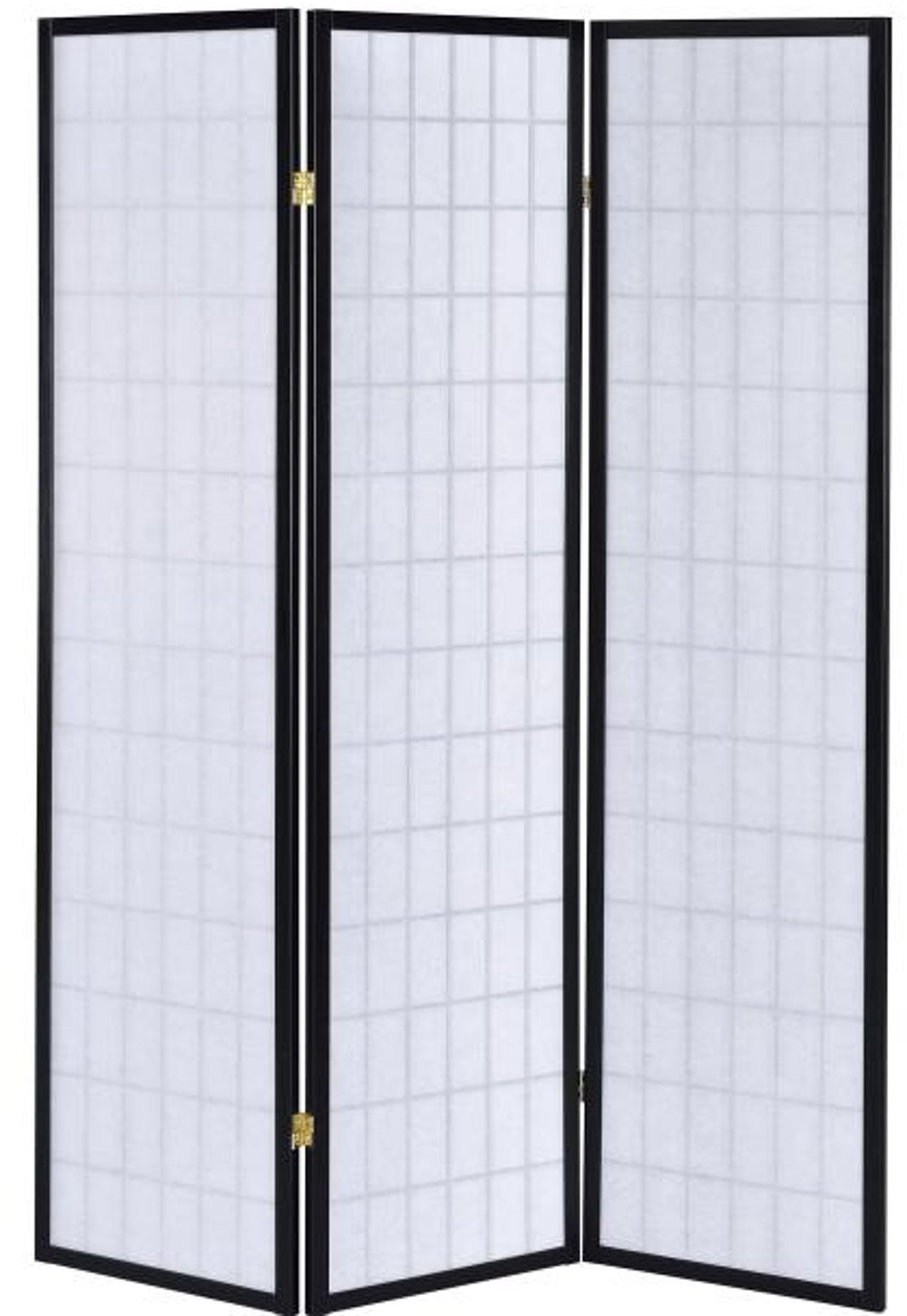 Black and White Transitional 3 Panel Folding Screen - Alberto