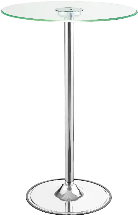 LED Light Up Chrome and Glass Bar Table - Braden-4