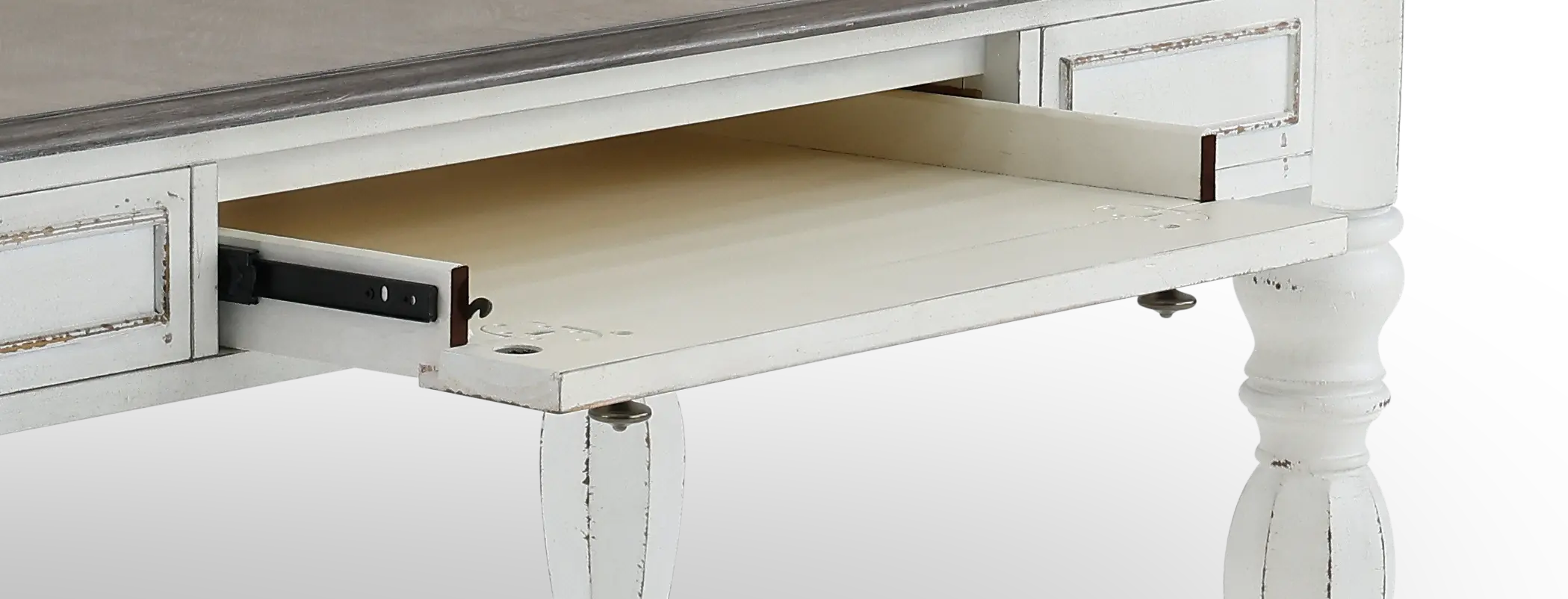 244-HO109 Magnolia Manor Antique White Lift-top Desk-7