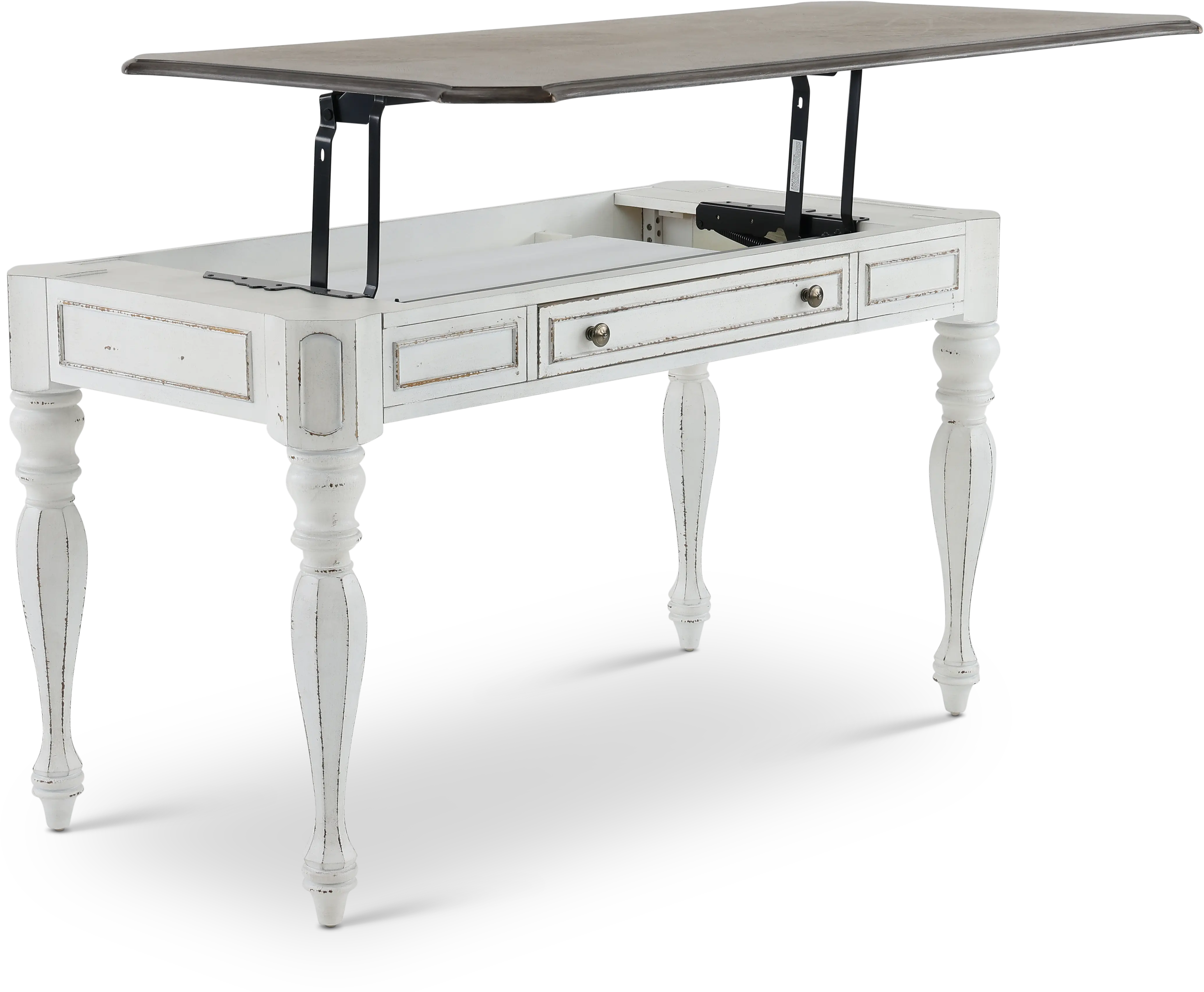 244-HO109 Magnolia Manor Antique White Lift-top Desk-9