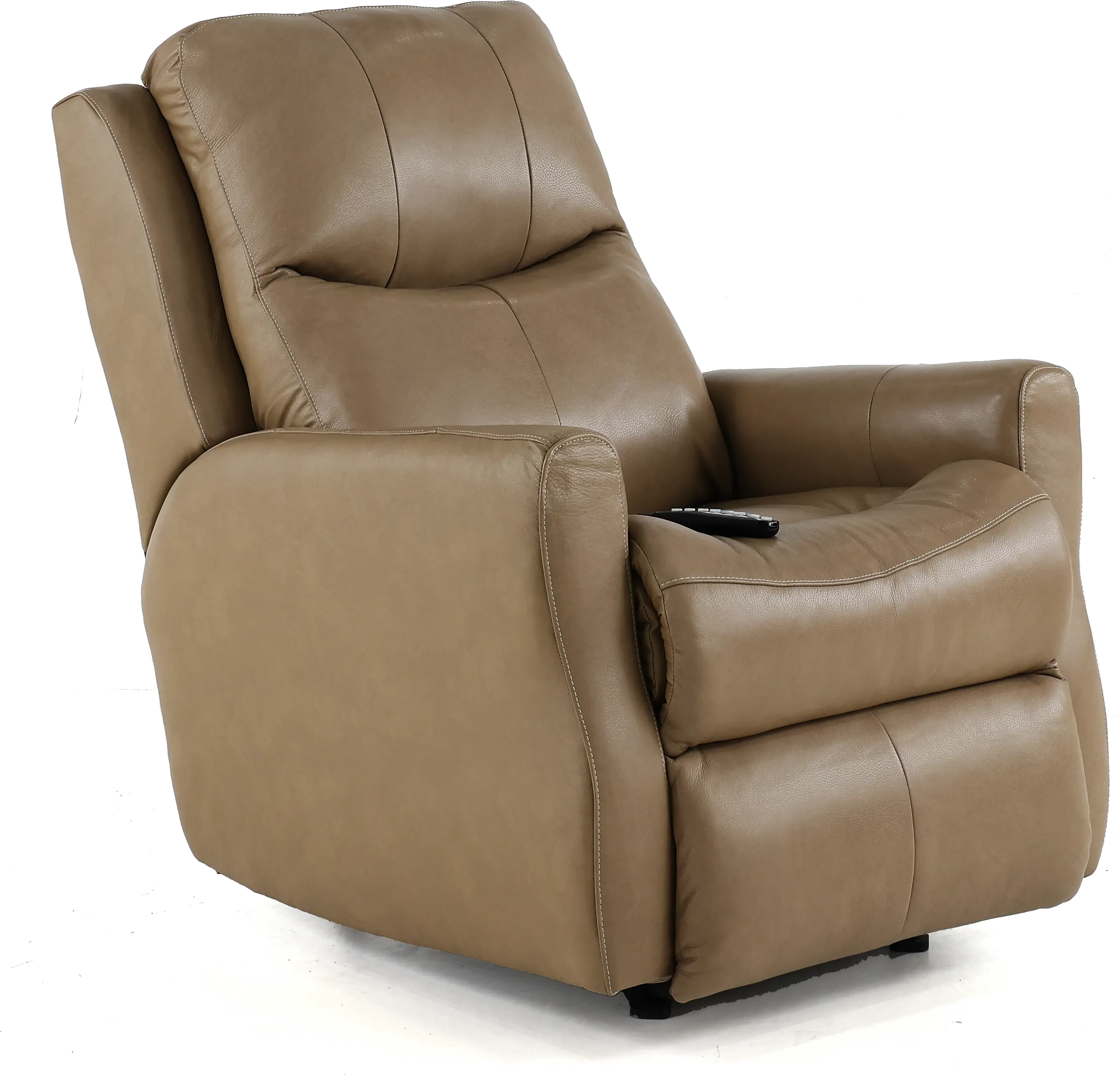 Jack Sand Tan SoCozi Leather-Match Rocking Power Recliner-1