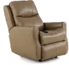 Jack Sand Tan SoCozi Leather-Match Rocking Power Recliner