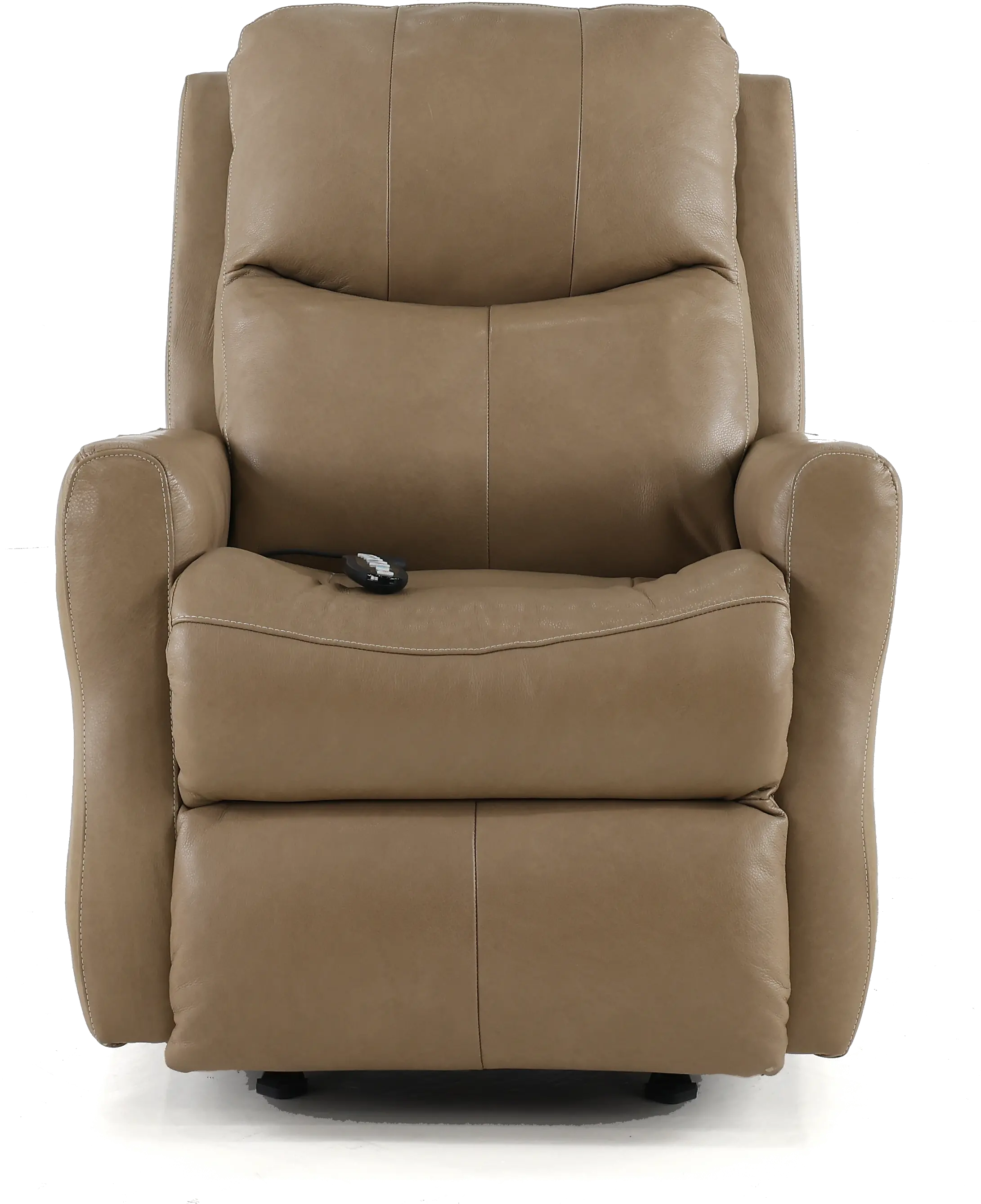Jack Sand Tan SoCozi Leather-Match Rocking Power Recliner-4