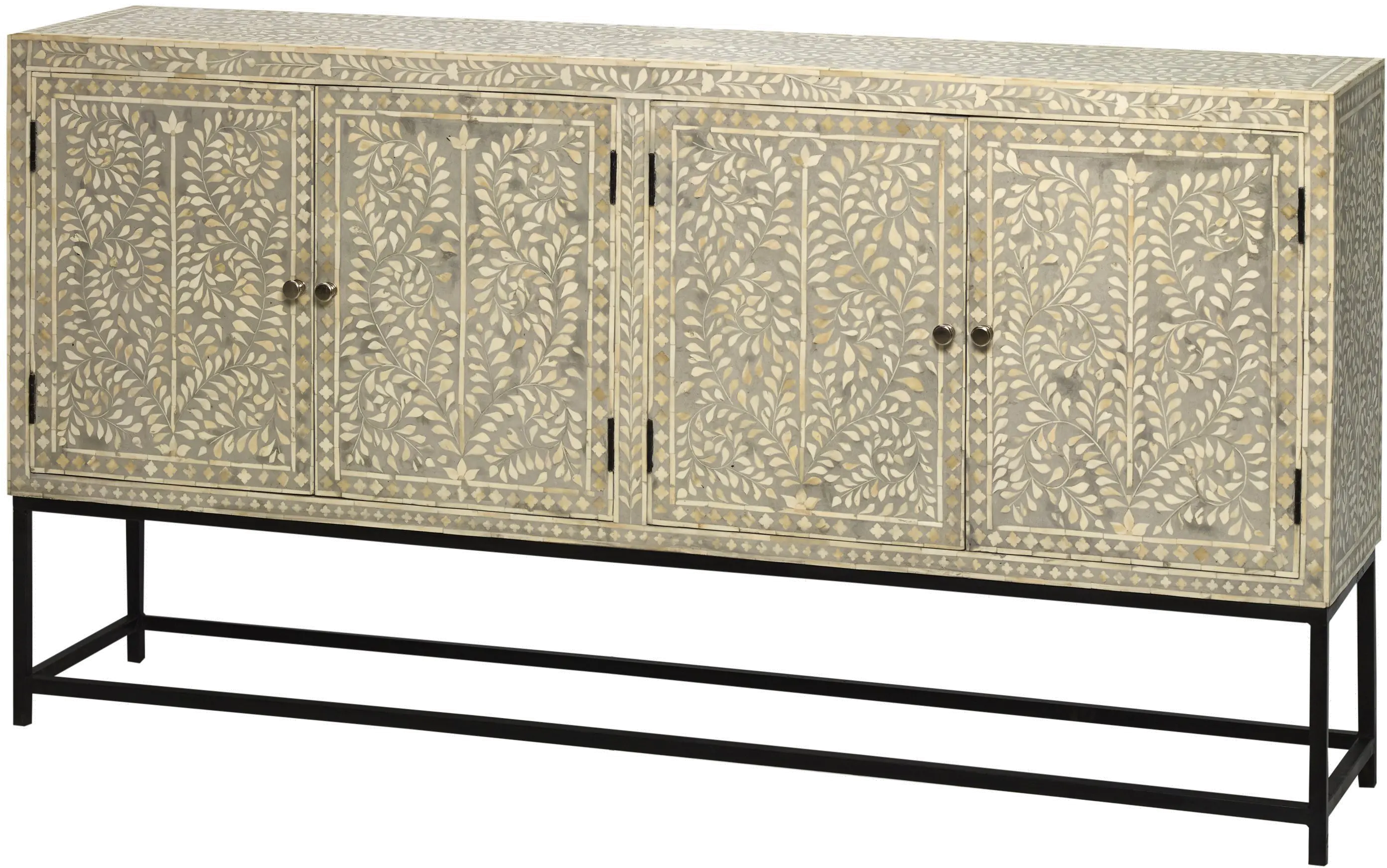 Adaline Gray Dining Sideboard with Inlay-1