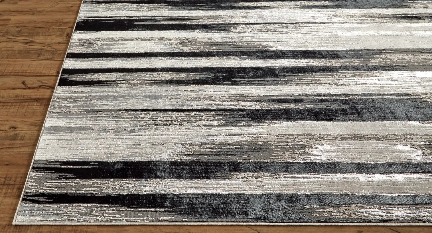 Micah 5 x 8 Black and Silver Area Rug-3