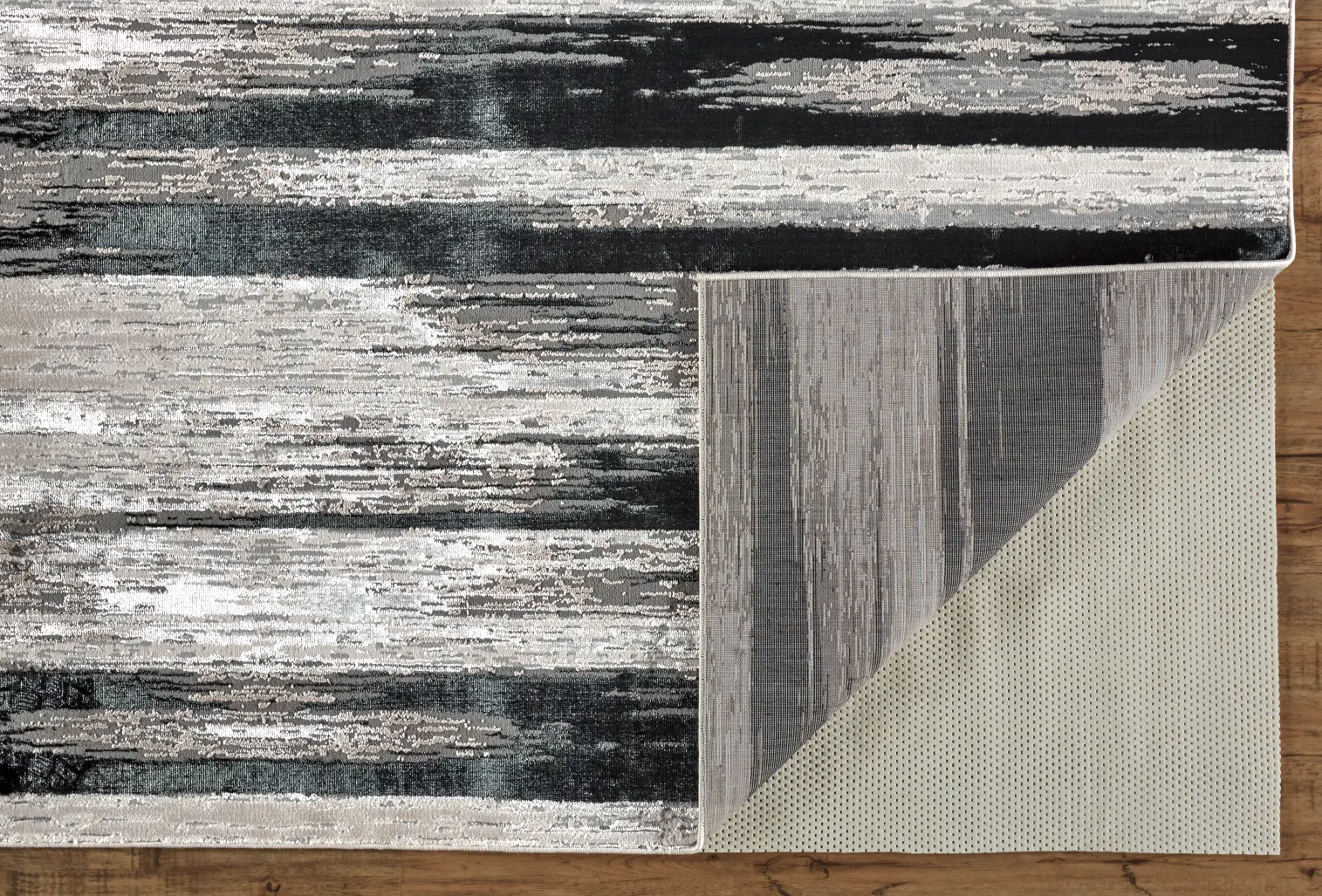 Micah 8 x 11 Black and Silver Area Rug-2