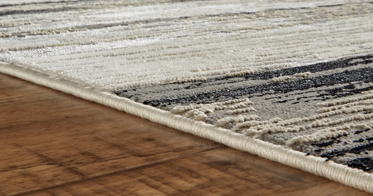 Micah 8 x 11 Black and Silver Area Rug-4